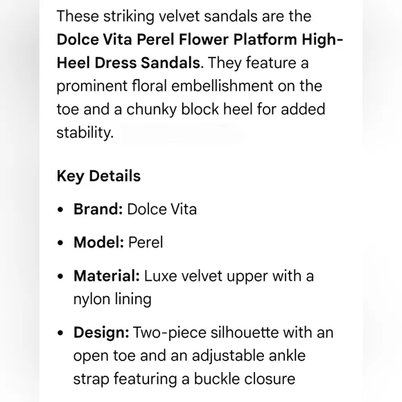 Dolce Vita Women's Tan Velvet Heels/Sandals W/floral Petal Detail Size 8 NWOB - Picture 11 of 11